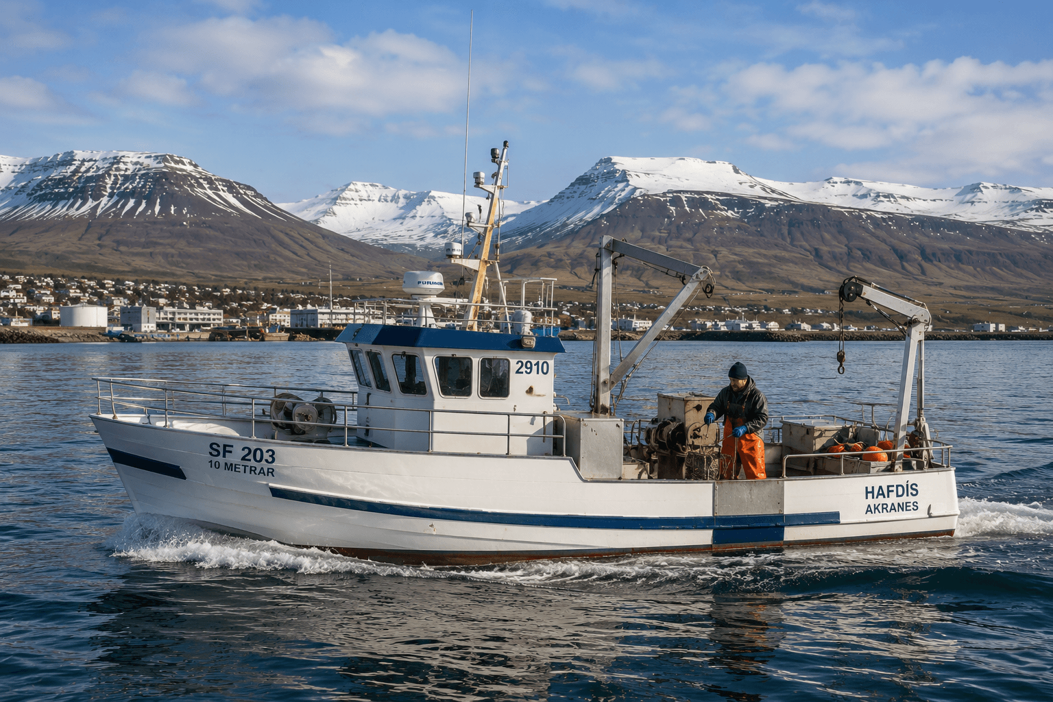 Small-scale fishing vessel operating close to shore